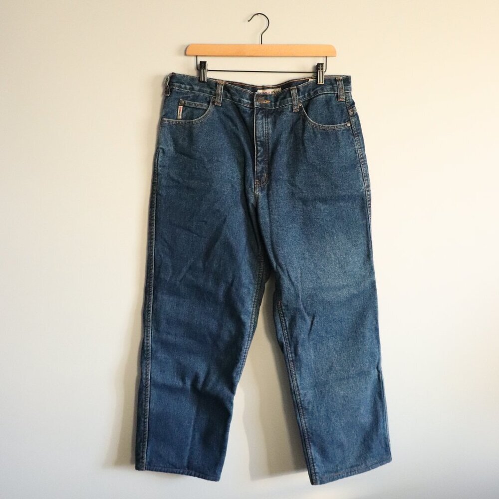 Work King Men's 36Wx30L Blue Denim‎ Thermal Fleece Lined Straight Leg Jeans